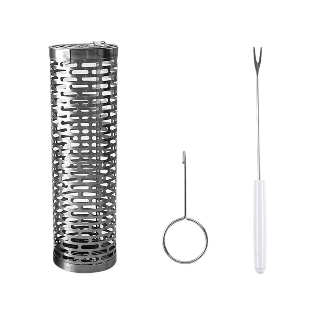 Panier Rotatif pour Grill BBQ en Acier Inoxydable 304 Tambour Roulant Pour Rôtissage et Grillade en Plein Air