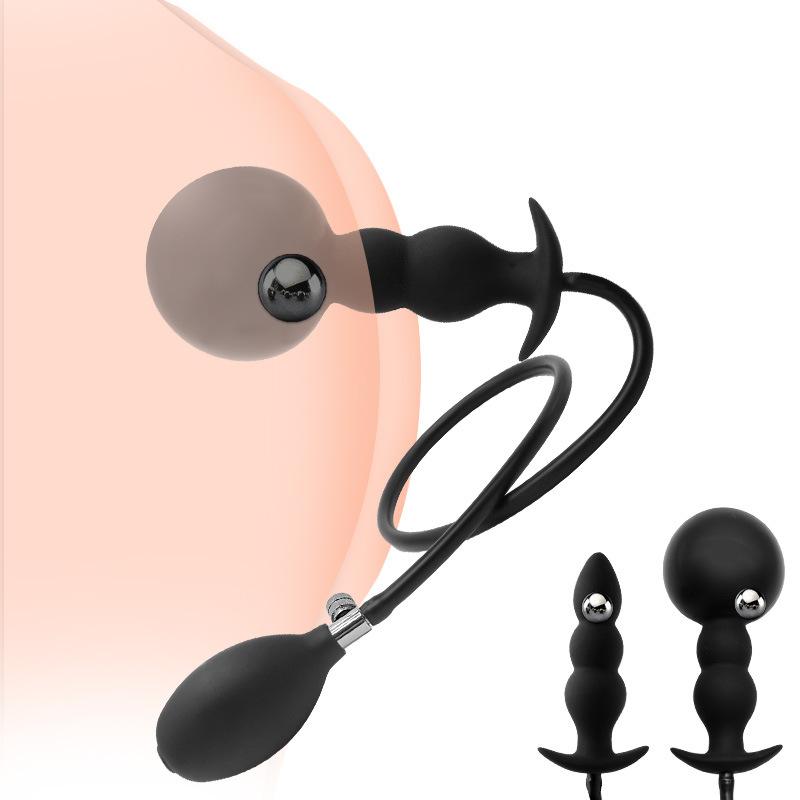 Adult Product Silicone Inflatable Huge Big Anal Plug Dildo Pump Anal Dilator Expandable No Vibrator Butt Plug Anal Balls Sex Toy
