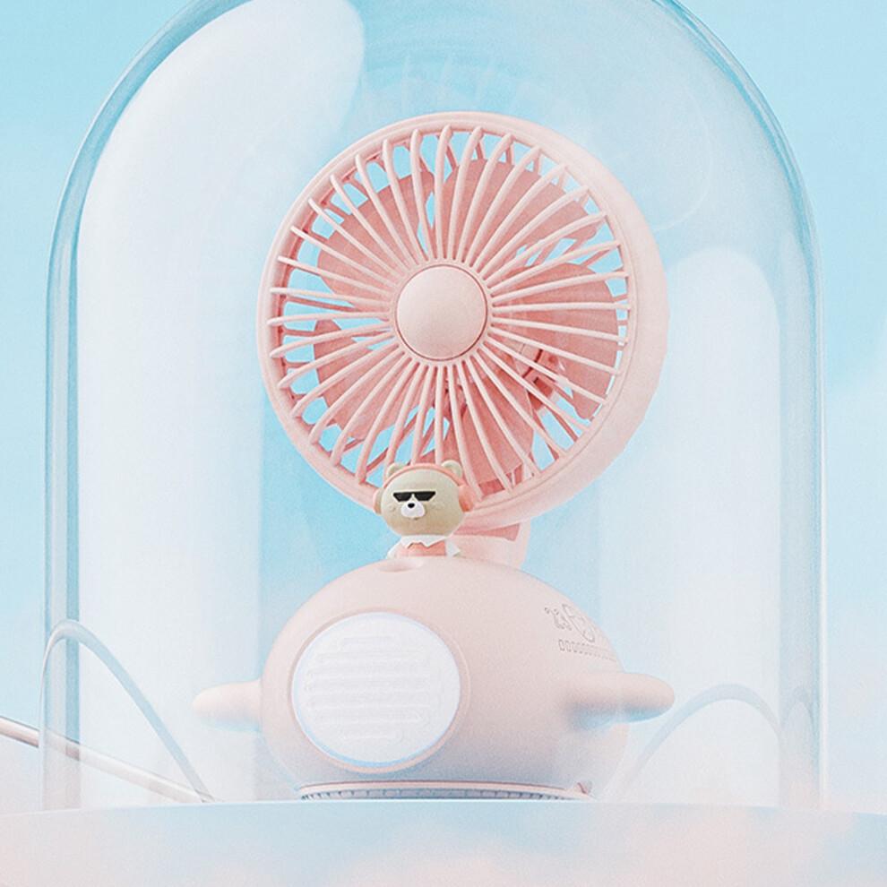 Quiet Operation Portable Fan, Mini Handheld Fan With Night Light USB Rechargeable Fan For Kids Adults, Adjustable Wind Speed Fan With Multi-purpose