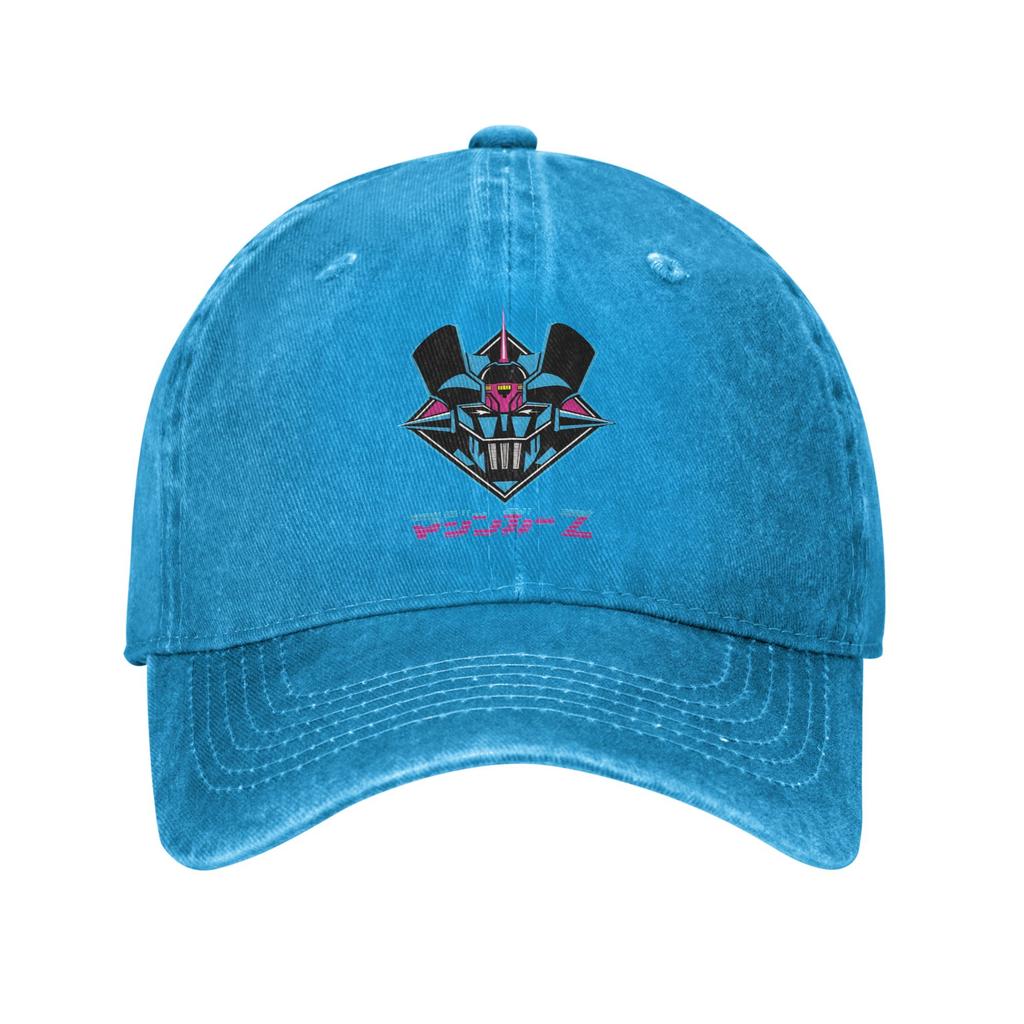 Anime Inspired Neon Color Baseball Caps Peaked Cap Mazinger Z Sun Shade Hats for Unisex