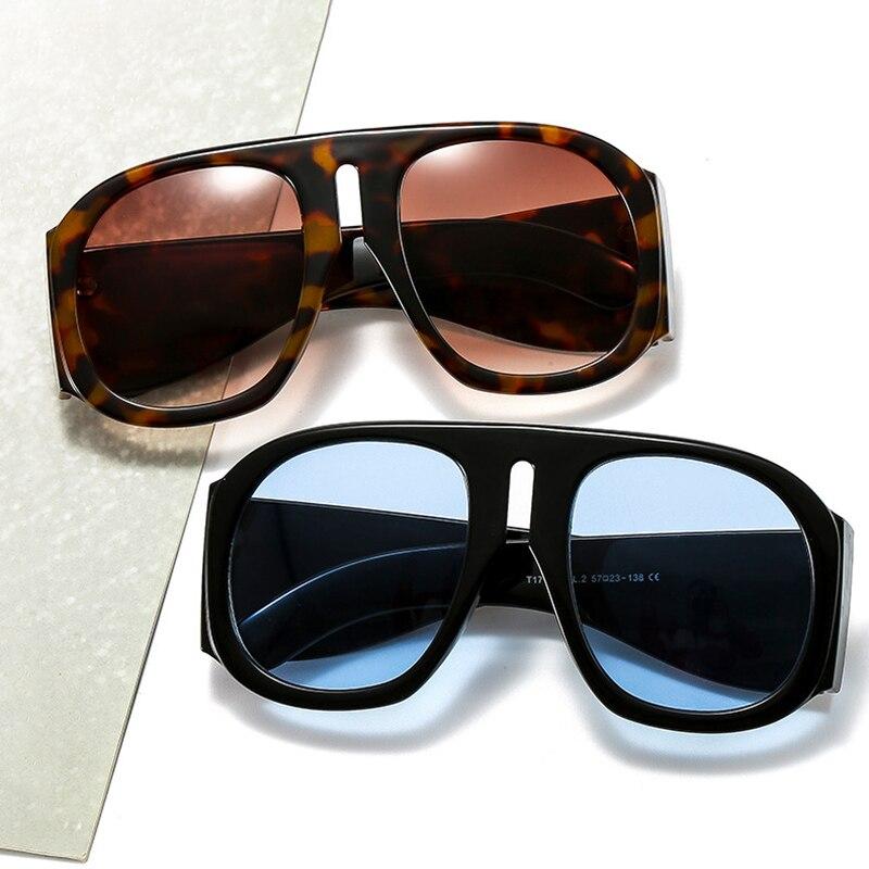 Kulaté sluneční brýle SHAUNA Oversize s barevným rámem UV400