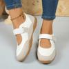 Fashion Women's 2025 Autumn new stylish large-sized Velcro shallow opening casual single shoes