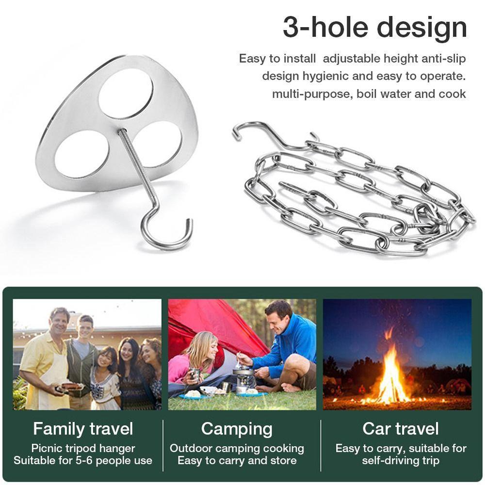 

Кемпинг Кемпинговое снаряжение Стойка для штатива из нержавеющей стали Подвесная стойка для штатива Подставка для горшка на открытом воздухе