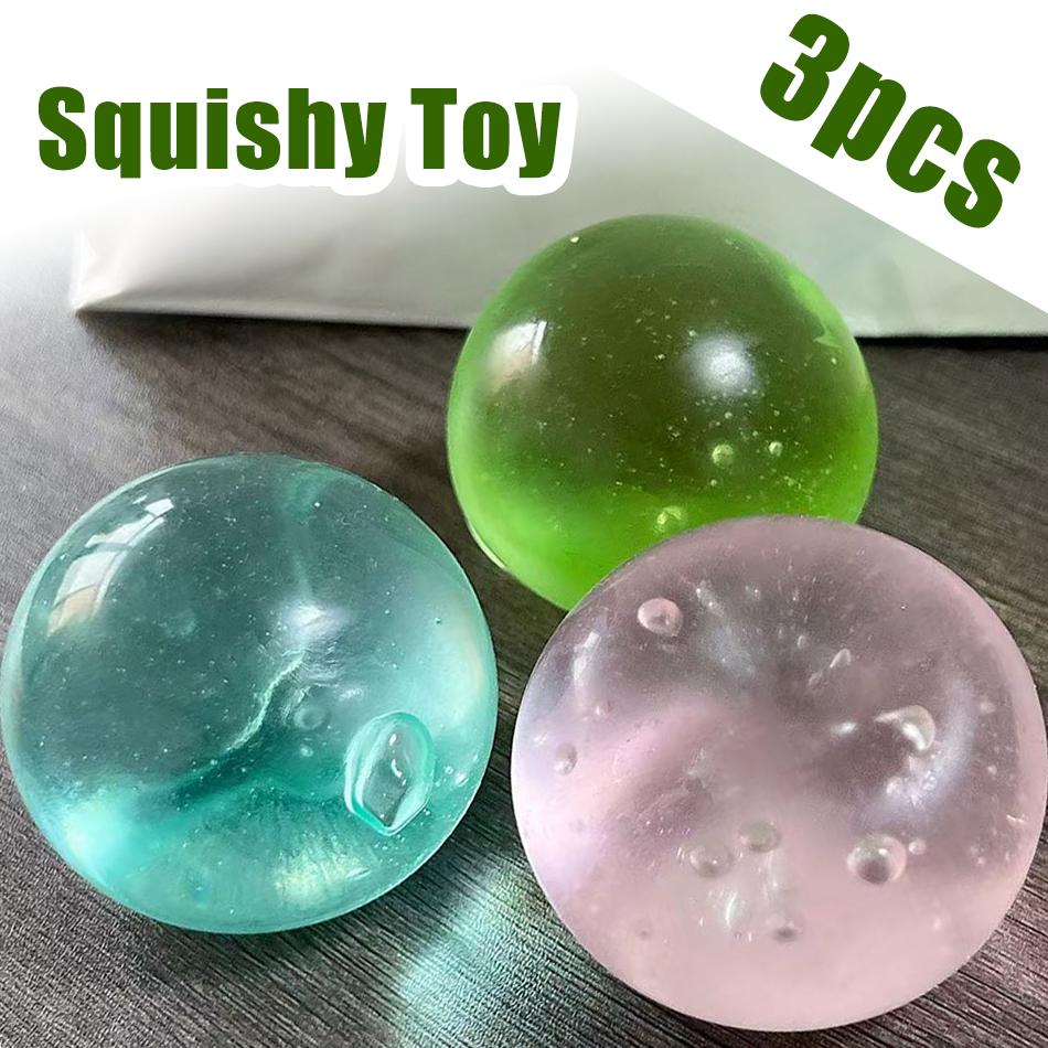 4Cm/1.57In Multi-Color Maltose Squishy Toy Cute Mochi Stress Relief Fidget Toy Soft Simulation Transparent Ball Fast Rebound