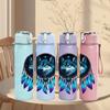 1PC Wolf Feather Dreamcatcher Art 750ml Color Plastic Sports Water Bottle Leakproof Flip Straw Lid Suitable for Sports Office Home Use