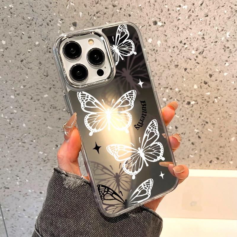 Mobile Phone Cases for iPhone 11 13 XR 15 Pro Max 12 14 Pro Max Case iPhone 16 XS Max Mirror Protective Case Mirror Exquisite Cartoon Waterproof