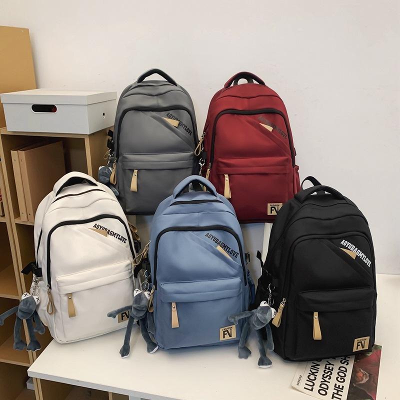 Cool School Bag Male College Student Light Leisure Travel Backpack Female High School Student Simple College Style Computer Backpack