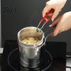 Fritadeira de Fogão para Comida Crocante Panela de Aço Inoxidável com Cesta de Fritura e Pinça, Compacta Óleo Pequena Fritura Casa Filtro Panela, Cozimento Durável