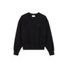 Hart Logo Geborduurd Patch Effen Kleur Ronde Hals Pullover Sweatshirt Heren sweatshirt Zwart P20HJ040736-001