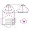 Dome Camping Tent for 2 Persons White & Dark Waterproof