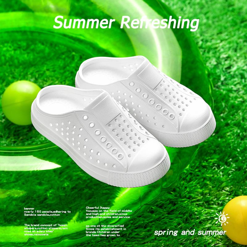 Детские Crocs Портативные Нескользящие Водонепроницаемые Легкие Закрытые Пляжные Сандалии для Мальчиков и Девочек 27 (17.2cm)