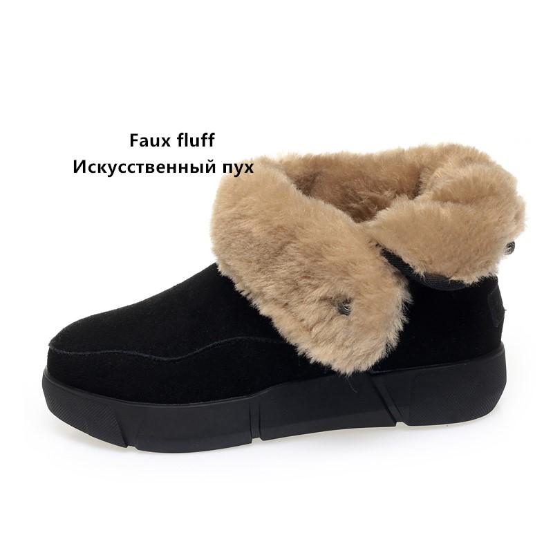 

Fashion AIYUQI Women Snow Boots Genuine Leather 2025 New Winter Flat Non Slip Women s Short Boots Thick Wool Warm Women s Winter Boots 42