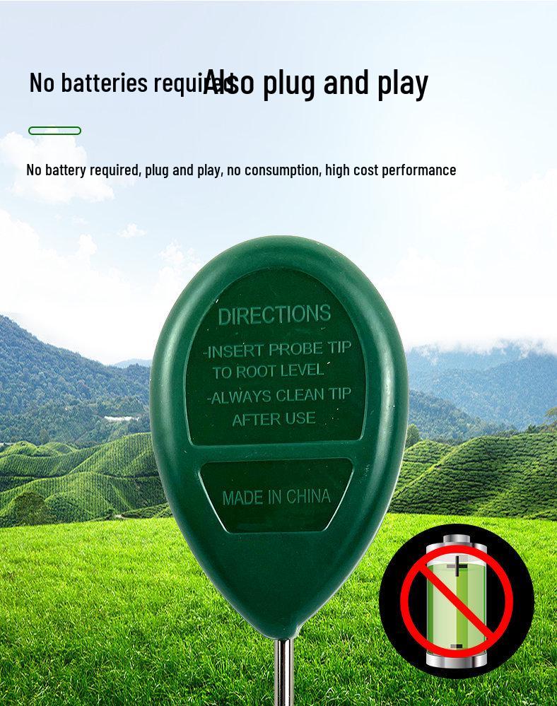 Tragbarer Bodenfeuchtemesser für den Gartenbau | Sonde mit rundem Kopf | Einzelnadel-Sensor für den professionellen Gartengebrauch
