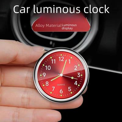 Alloy Luminous 40mm Quartz Car Clock Ornament