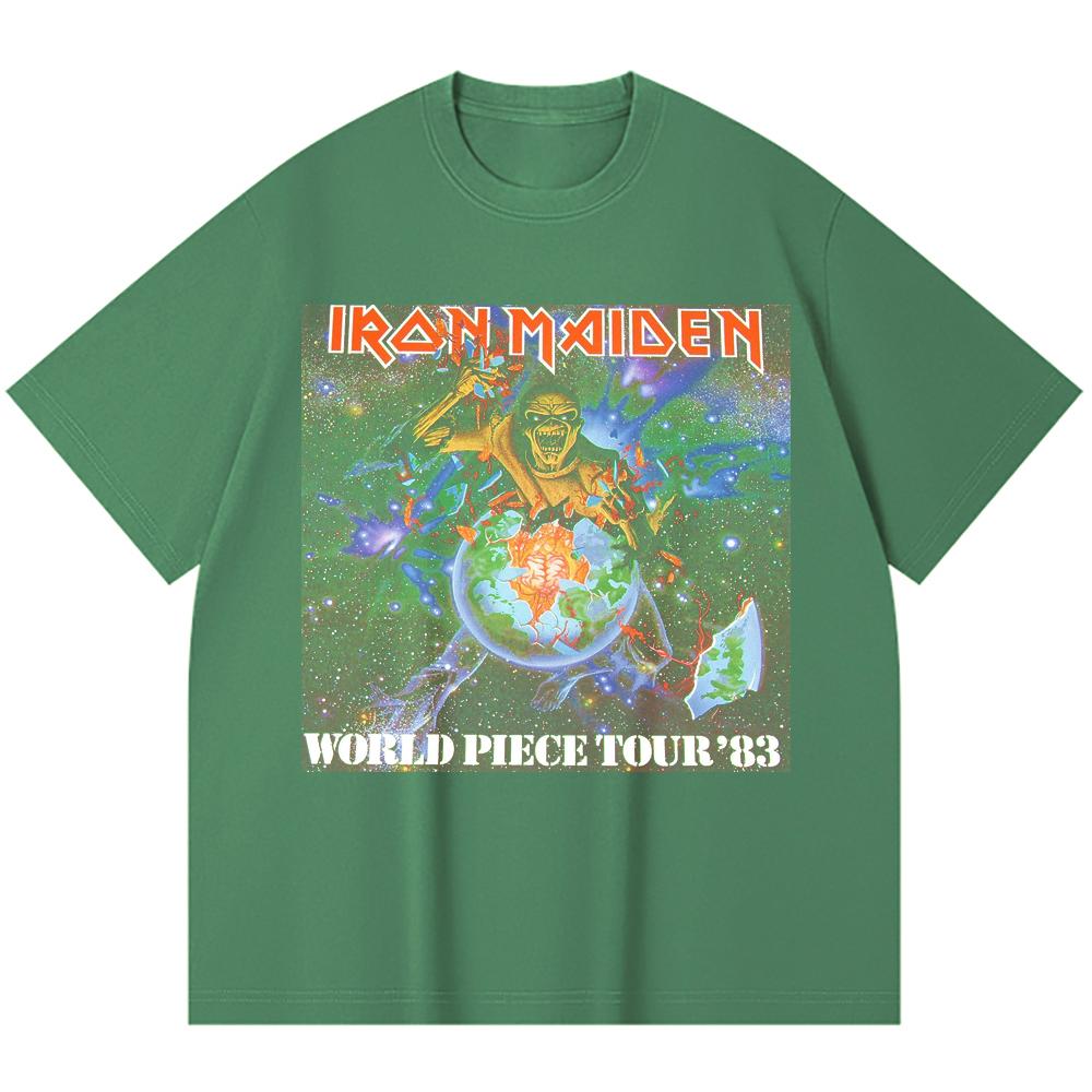 Camiseta Heavy Metal 100% Algodão 230 Gsm Estampa de Banda de Rock Música Popular Unissex Camiseta de Algodão Pesado
