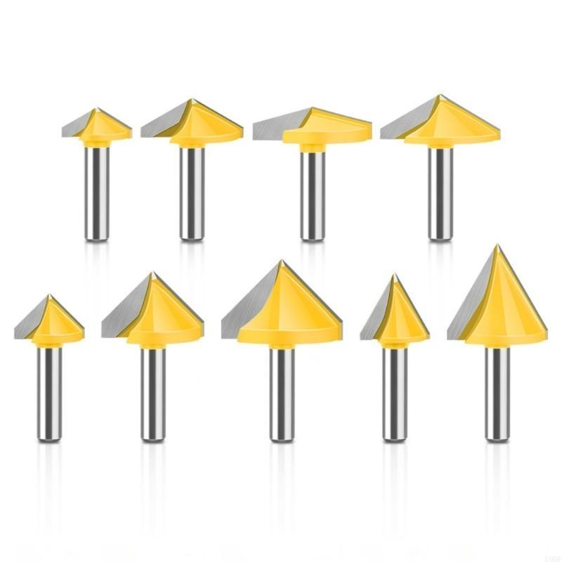 Efficient 8mm Shank V Flute Router Bit End Mill With 60 To 150 Degree Options for Profession Woodworking Project