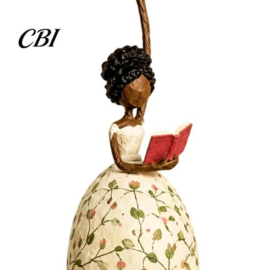 Indoor Porch Hanging Art Dancing Lady Ornament for Home Decor, Elegant Sculpture, Unique Figurine Creative Pendant Outdoor Window Garden Decoration