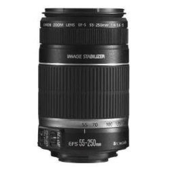 Canon IS telephoto compatible with EF-S55-250mm F4-5.6 lens, APS-C sensors.