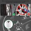 X Autohaux 20pcs Car M12x1.25 M12x1.5 Bulge Acorn Wheel Lug Nuts Cone Screw Racing For Seat with 1 Key Silver Tone