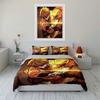 Anime Style Orange Bedding Set Printing Bedding Set (1 Duvet Cover, 2 Pillowcases, Duvet Not Included)