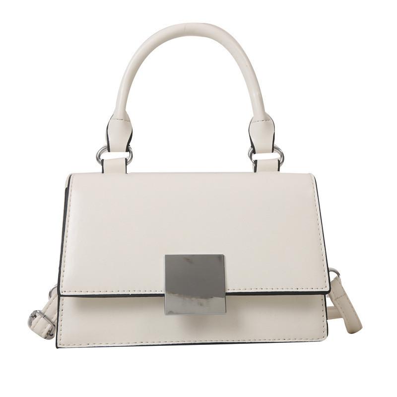 Fashionable Street Style Solid Color Shoulder Crossbody Bag Women Bags Winter New Popular Handbag белый