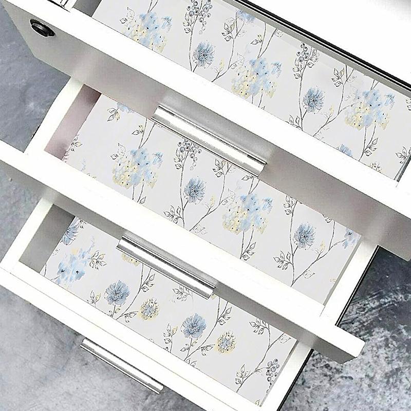 Vintage blue floral wallpaper - Self-adhesive Self Adhesive Contact Paper Removable Waterproof Wallpaper For urniture Renovation