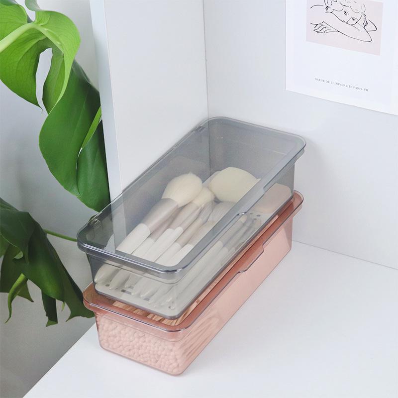 Staubdichte Aufbewahrungsbox für Make-up-Pinsel und Beauty-Eier mit großem Fassungsvermögen