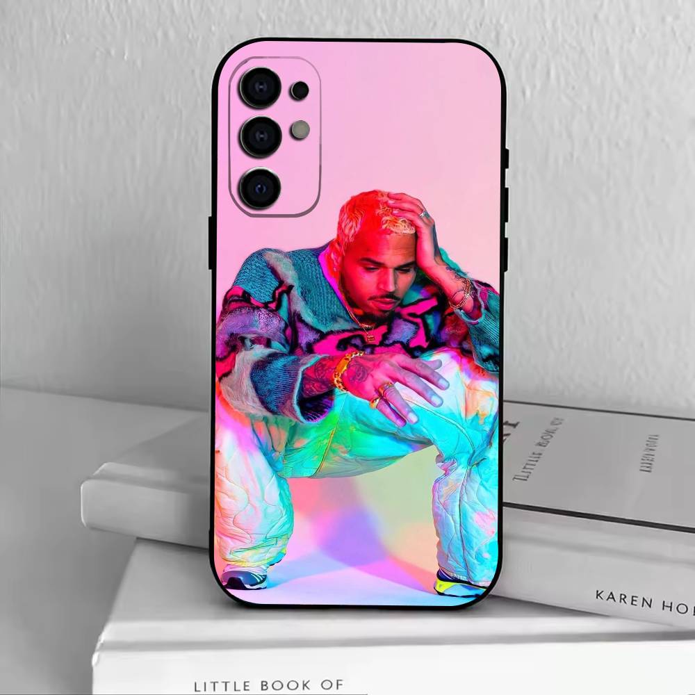 C-B-Chris Brown-singer  Phone Case For Samsung S25,S24,S21,S22,S23,S30,Ultra,S20,Plus,Fe,Lite,Note,10,Black Cover