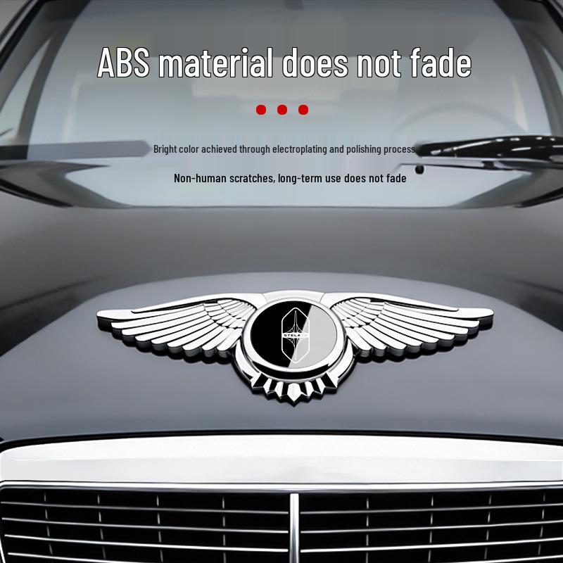 Emblemat na maskę samochodu Hongqi S9/S9T: Dekoracyjna naklejka ze skrzydłami 3D