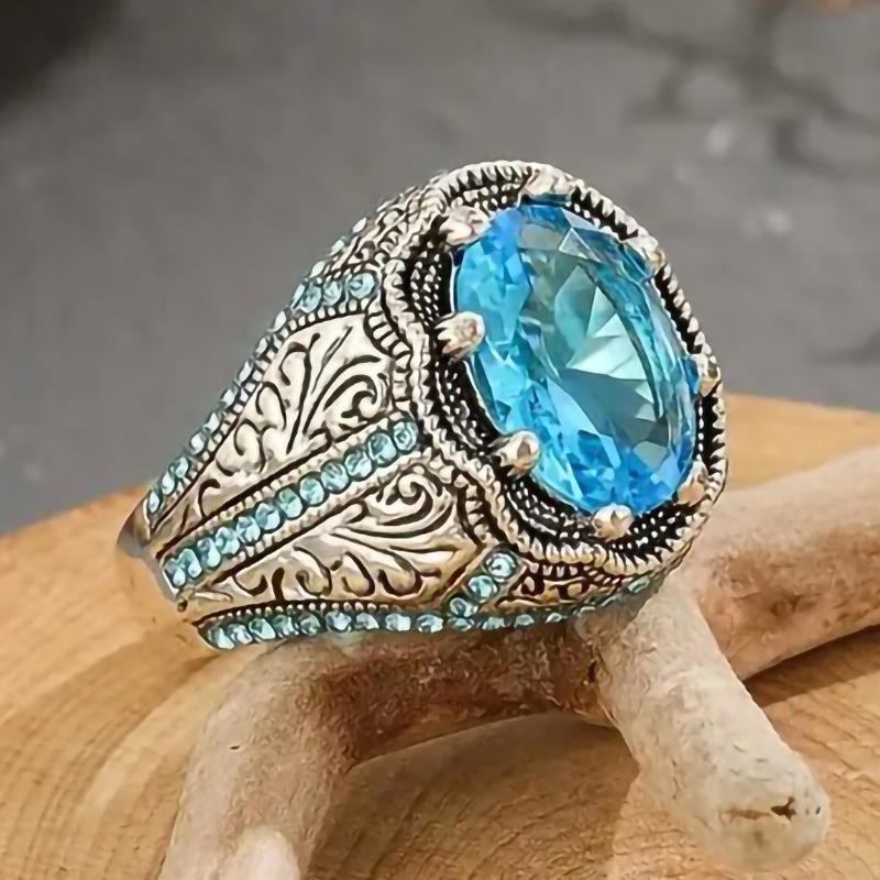 Retro Pattern Ring, Creative Luxury Accessories, Luxury Domineering Women'S Ring