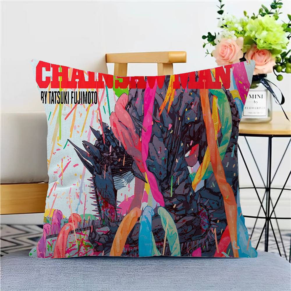 Anime C-chainsaws M-mans Personalized Pillow Cover Kids Bedroom Wild Party Decor Pillowcase kid Birthday shower Gift