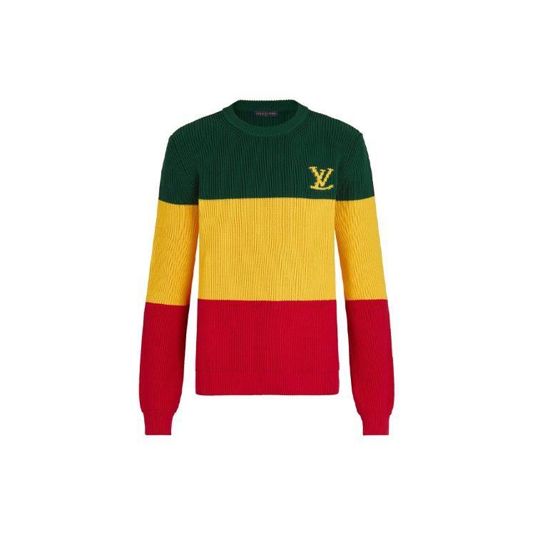 Louis Vuitton Gebraucht 2010er Logo Intarsia Strickpullover 1A8OZN