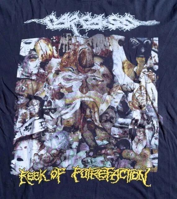 CARCASS Reek Of Putrefaction Vintage Black Cotton All size S-5XL T-shirt HRN176 M