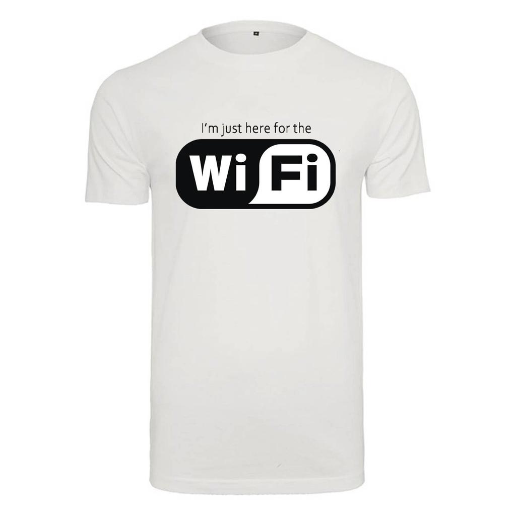 Unisex T-Shirt - I'm just here for the Wi-Fi - Novelty Funny Humour Secret Santa