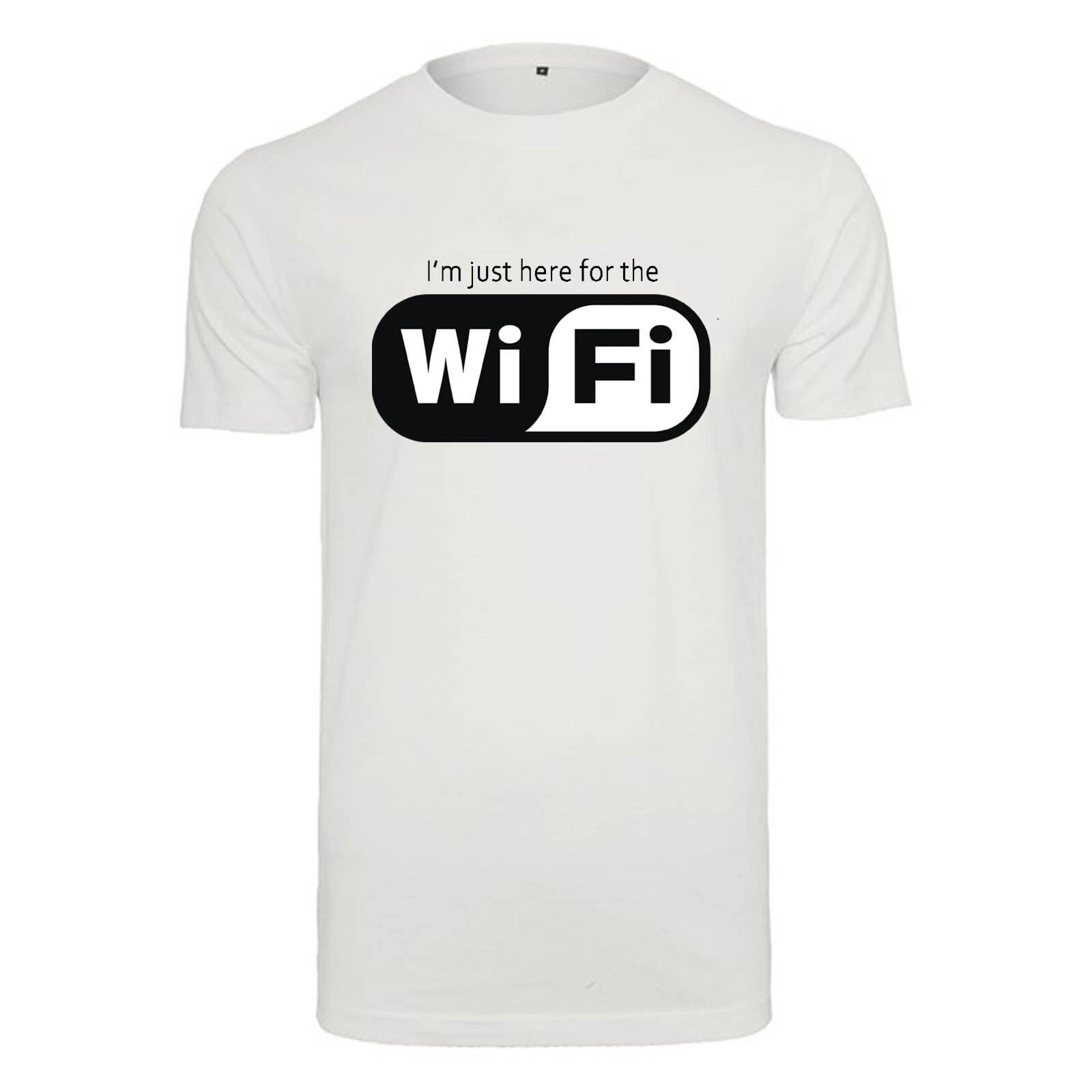 

Unisex T-Shirt - I m just here for the Wi-Fi - Novelty Funny Humour Secret Santa S