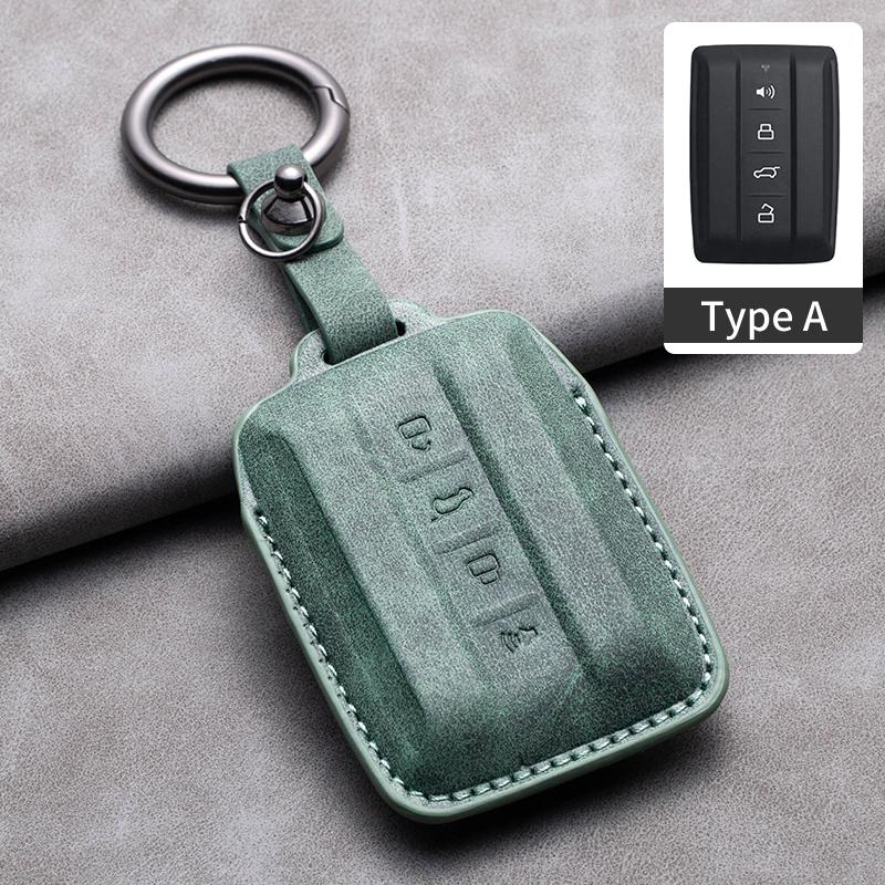 Styling Mouldings Leather Car Smart Remote Key Case Fob Cover For Geat Wall GWM WEY TANK 300 500 Tank300 Tank500 Auto Keychain A