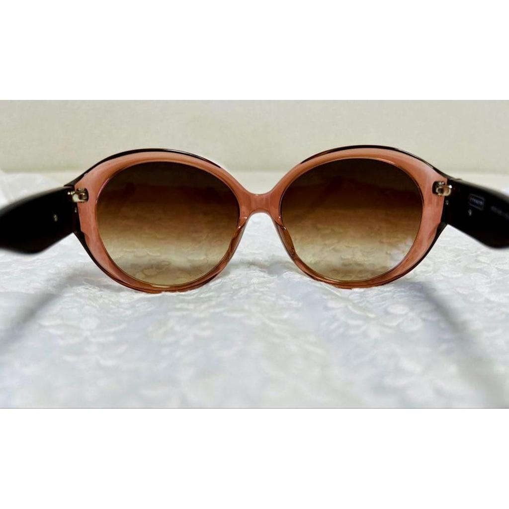 Used COACH sunglasses, brown, signature pattern, pink, rose-toned