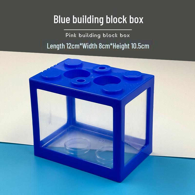 Transparent Desktop Aquarium: Fighting Fish, Jellyfish, Goldfish Tank with Street Stall Stand Design