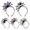 Cute Spider Web Shape Hair Hoop Women Makeup for Head Band for Photoshoot Live Broadcast Halloween Hair Accessories