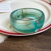 Europe American Style Wide Open Bangle Round Cuff Bangles Fashion Resin Bangle  Gift