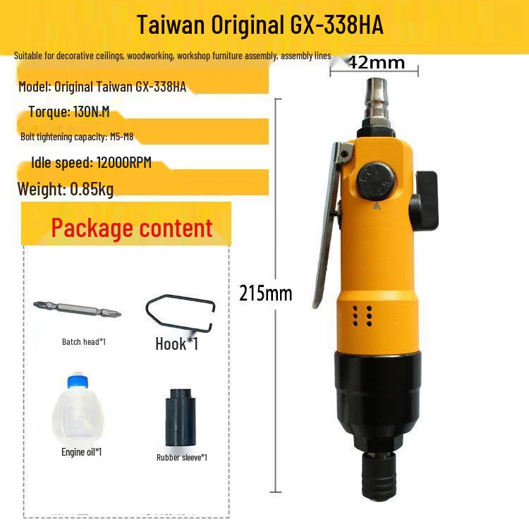 Industrial Pneumatic Screwdriver Air Tool for Woodworking & Decoration