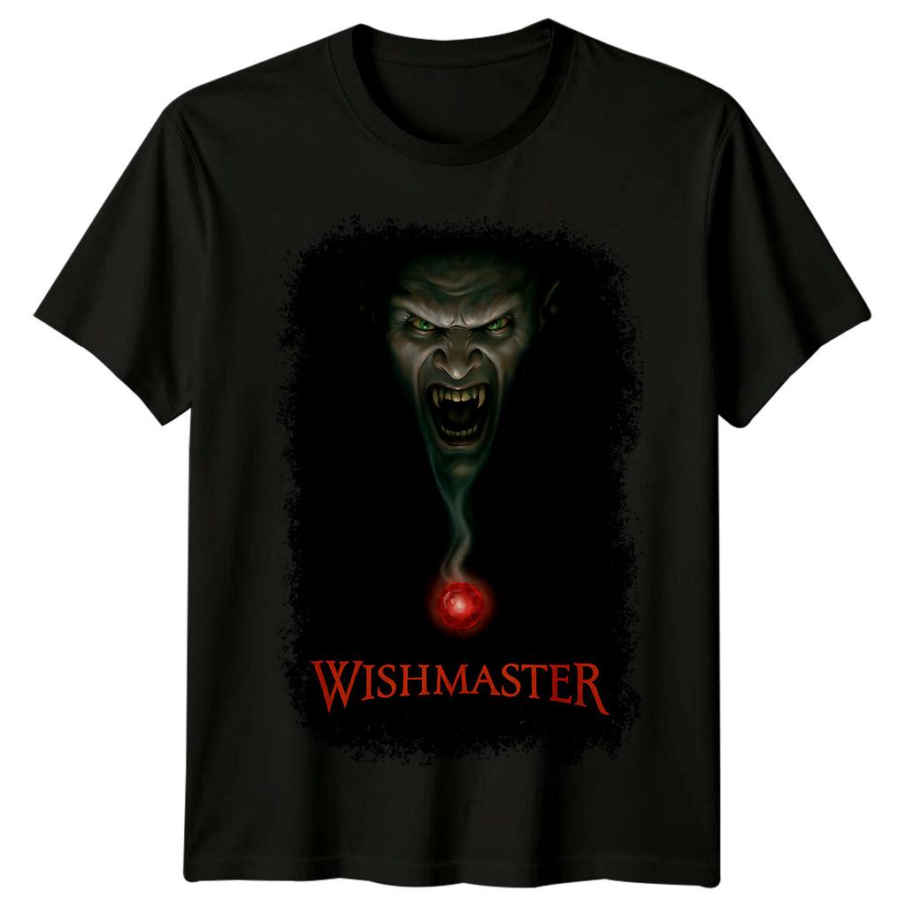 Wishmaster (1997) Movie Poster Inspired 100% Cotton T-shirt Mens Tees Top Retro 80s Tee