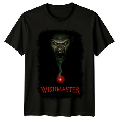 Wishmaster (1997) Movie Poster Inspired 100% Cotton T-shirt Mens Tees Top Retro 80s Tee