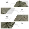 Men's Linen Short Sleeve Button Down Shirt Relaxed Fit Casual Beach Wear with Multiple Pockets