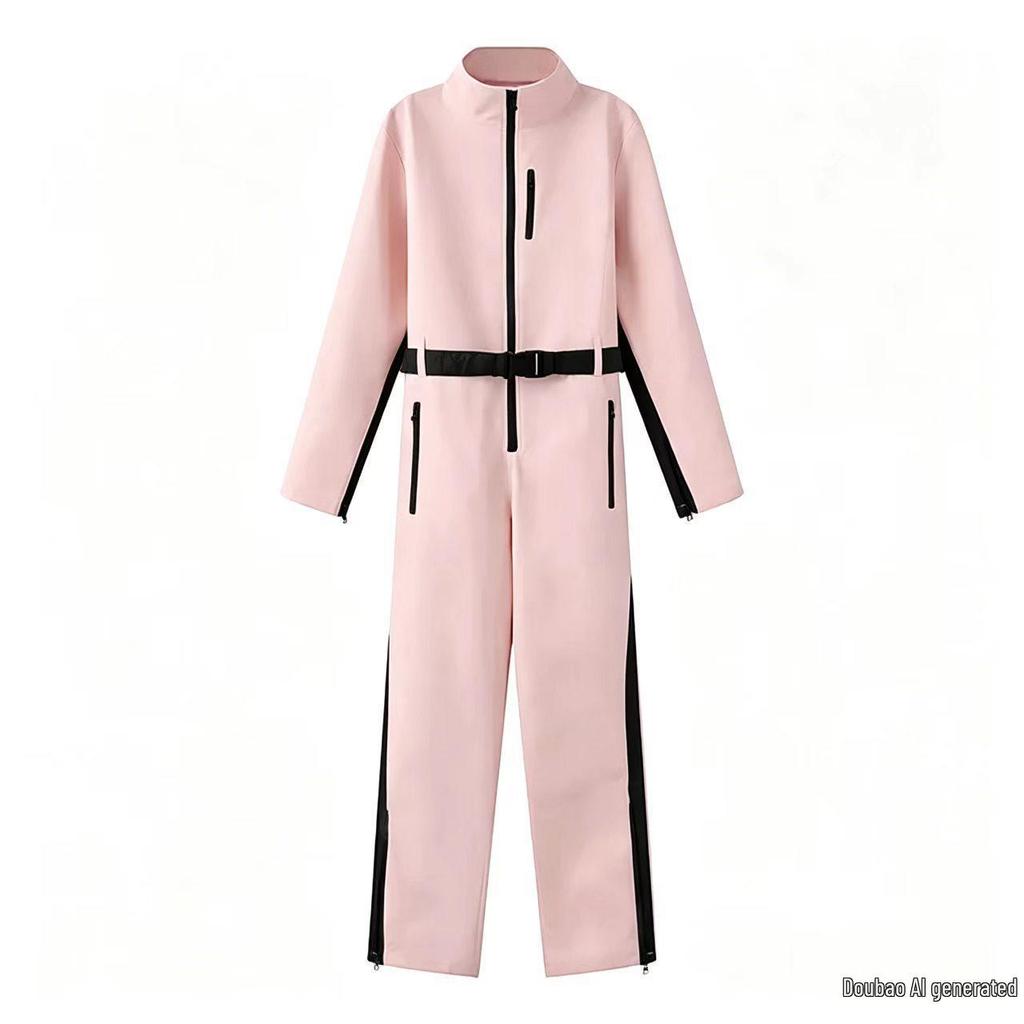 2025 Spring Collection: Women's European & American Style Waterproof Ski Jumpsuit - Warm and Fashionable