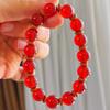 Vintage 7A Natural Chalcedony Agate Design Bracelet Bracelet