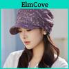 Style Ladies Spring Summer Hat With Lace Mesh And Beaded Star Pattern For Casual Wear