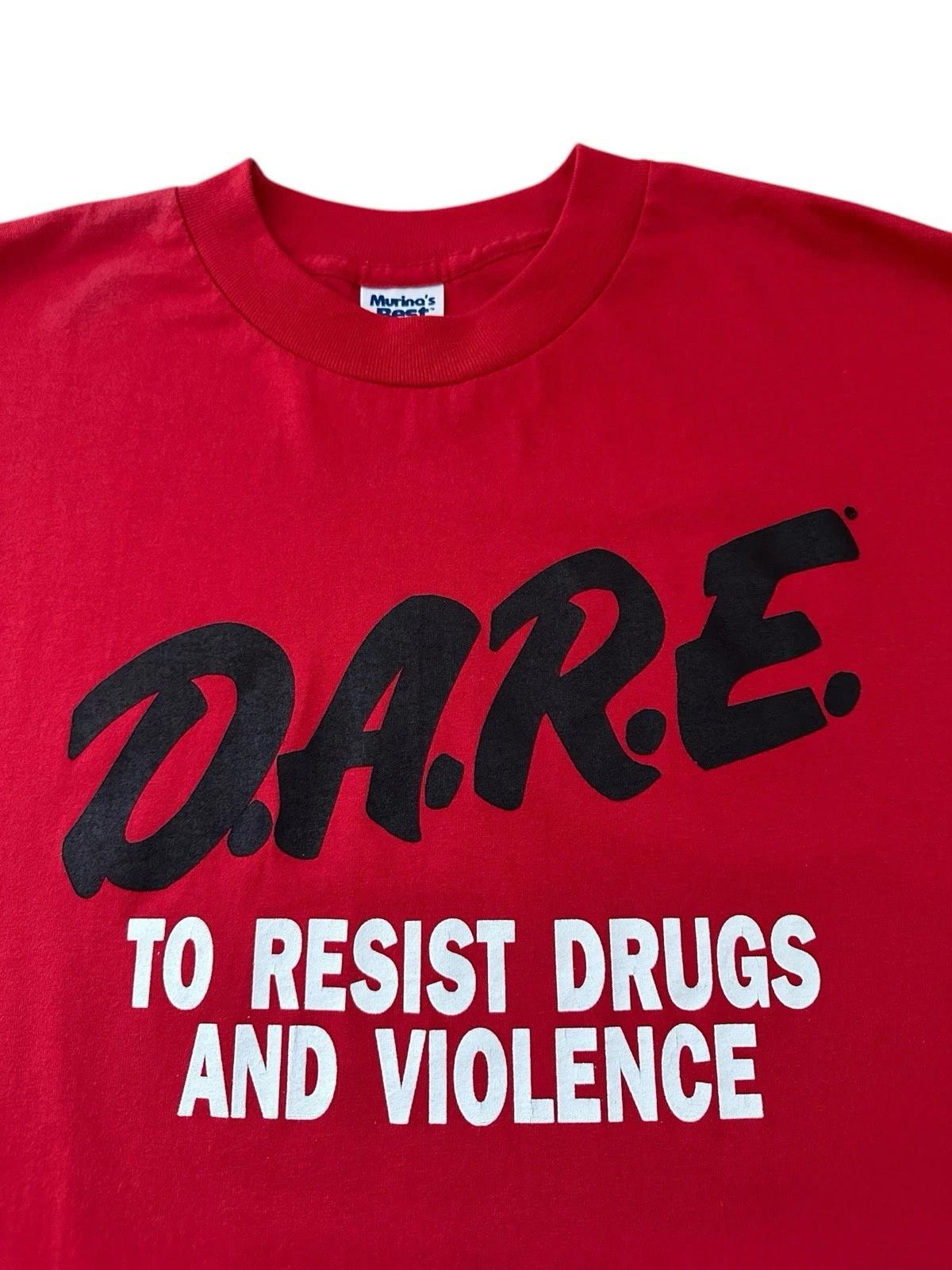 Vintage D.A.R.E. T Shirt Men’s XL Red Drugs 90’s USA Minnesota XL