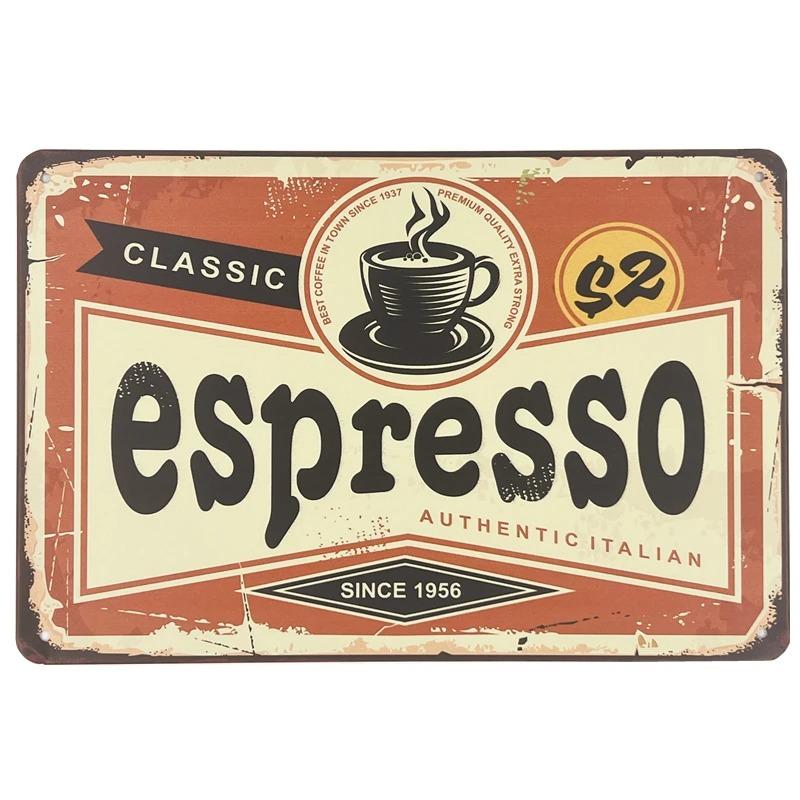 Vintage Metal Tin Signs Wall Decor Plaque Retro CafeArt Posters Kitchen Bar Pub Club Coffee Shop Plate Room Decoration