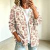 Women's Casual Vintage Floral Print Button Front Jacket for Everyday Outfits